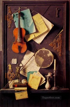 Naturaleza muerta clásica Painting - La vieja puerta del armario William Harnett bodegón